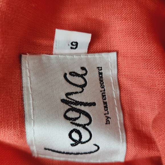 Leona by Lauren Leonard 100% linen dress size 6 - Picture 3 of 8